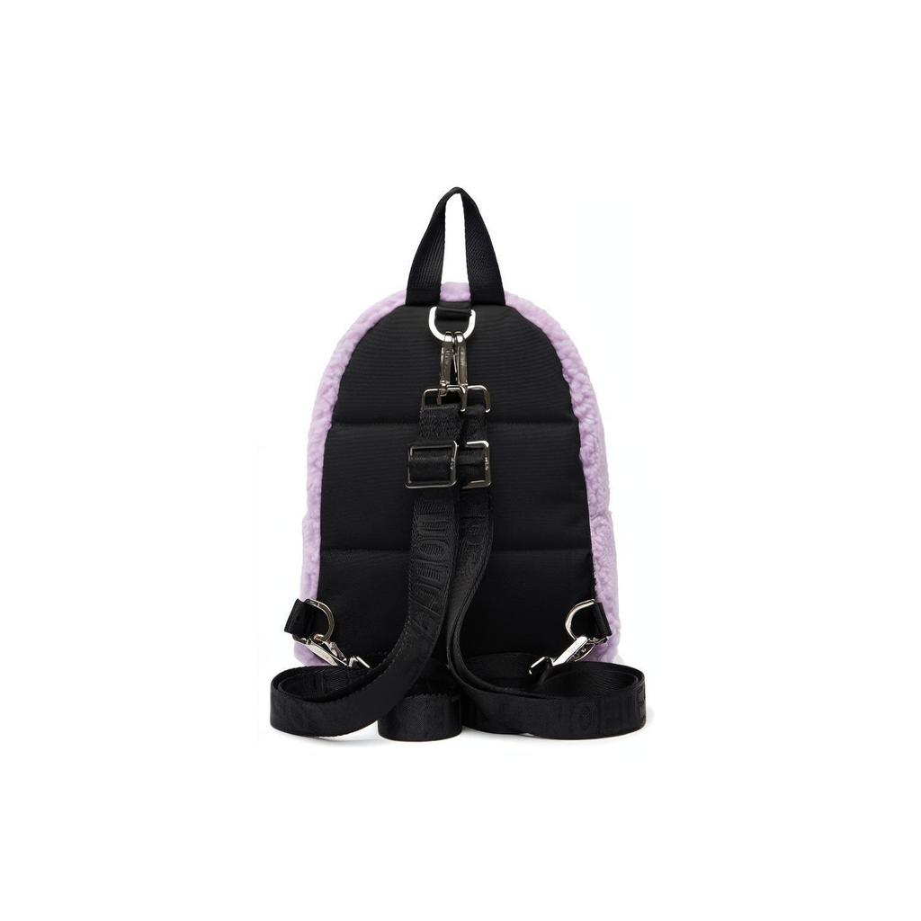 MLB Lamb Fleece Series LA Dodgers Logo Mini Backpack Women backpack Purple Pink 3ABKS0216-07LDL