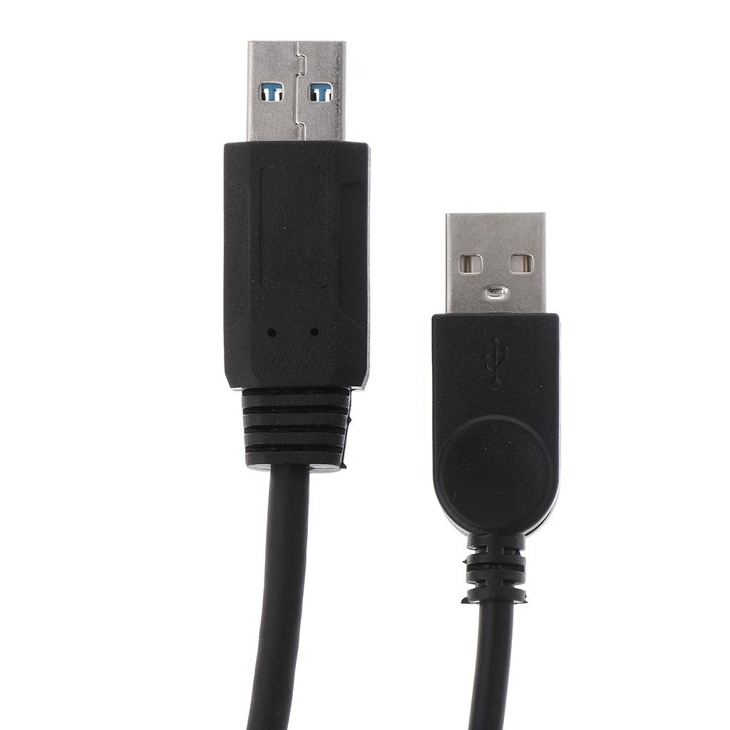 Black USB 2.0 Extension Cable A Double Female to Male Data Hub Power Adapter Y Splitter USB Charging Power Cable