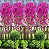 4pcs Fake Hanging Plants Morning Glory Bouquet, Suitable for Wall, Outdoor, Courtyard, Home, Room, Garden, Wedding, Indoor, Outdoor Decoration