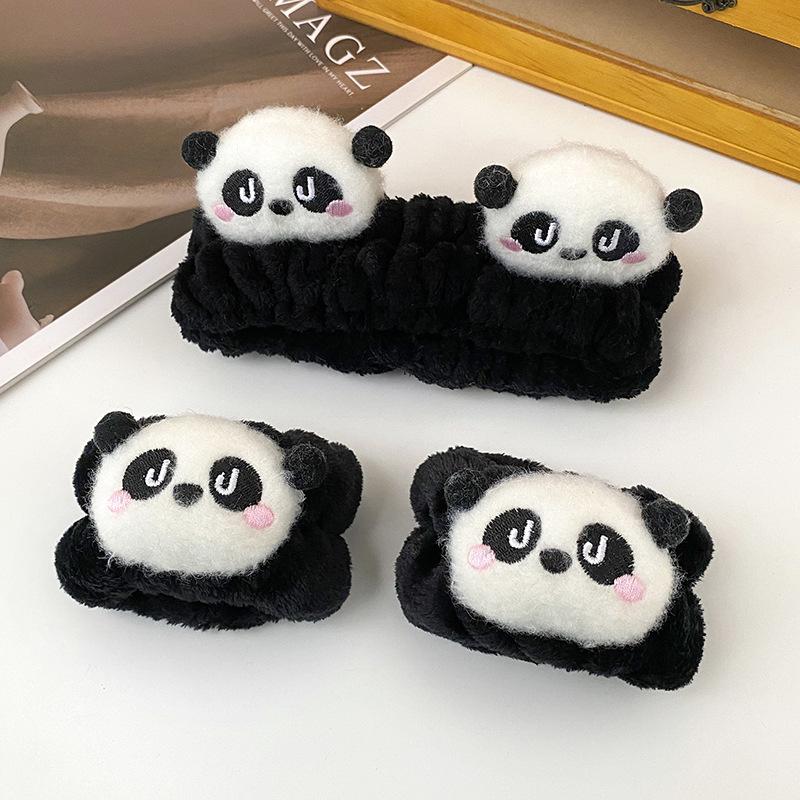 

Cute Panda Doll Headband Headdress Wash Face Hair Card Hair Clip Hairband Loop Children Adult Hair Accessories