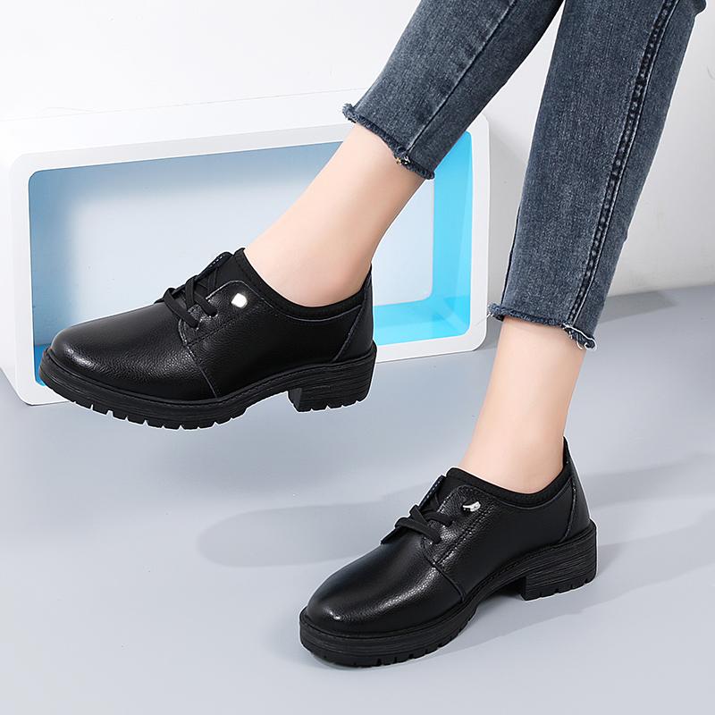 New Women Oxford Shoes Flats Casual Shoes Pu Leather Round Toe Flat Heel Business Shoes Korean Black Sneakers Women Shoes