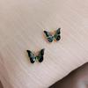 Roztomilé kórejské náušnice Butterfly Bling Zirkón Stone Rose Color Náušnice pre dámske módne šperky