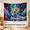 Custom Name Text Tapestry,Super Mario Boho Wall Hanging, Decorative Backdrop Tapestry For Room