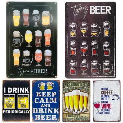 Bier Metall Zinn Zeichen Cafe Bar Pub Club Mann Cave Party Vintage Dekoration Poster Home Küche Wand Dekor Kunst Malerei plakette