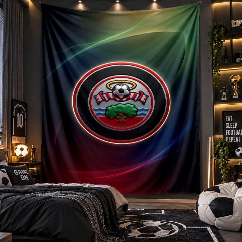 Wandbehang Tapisserie Southampton Fußball Druck Stoff für Wohnzimmer Schlafzimmer Heimdekoration