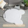 Carpet Bear Shape Round Doormat Fluffy Mat Non-slip Fuzzy Plush Rug for Children Bedroom Baby Room Teen Girls Dorm Decor