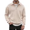 Men's Half Zip Sweatshirt with Turn-Down Collar, Casual Double-Sided Pullover