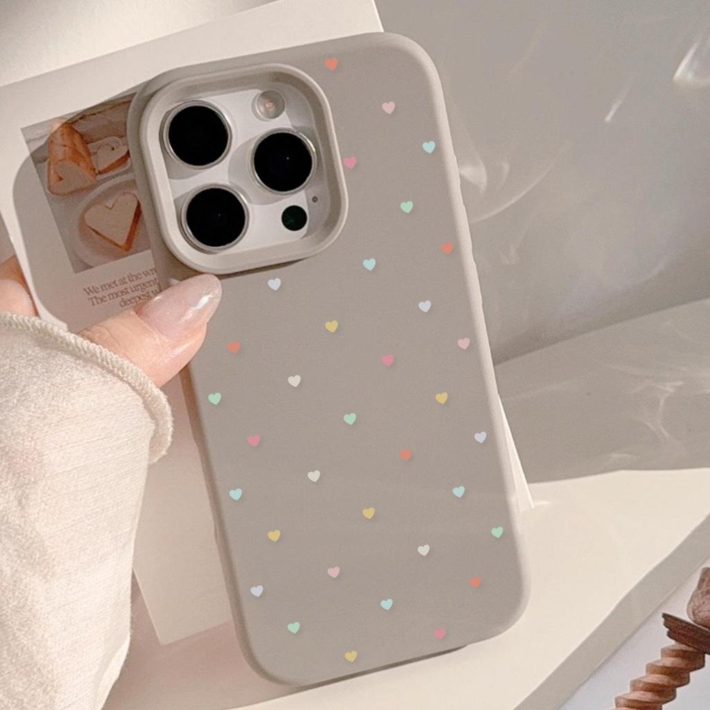 Colorful small heart-shaped phone case suitable for Apple phones