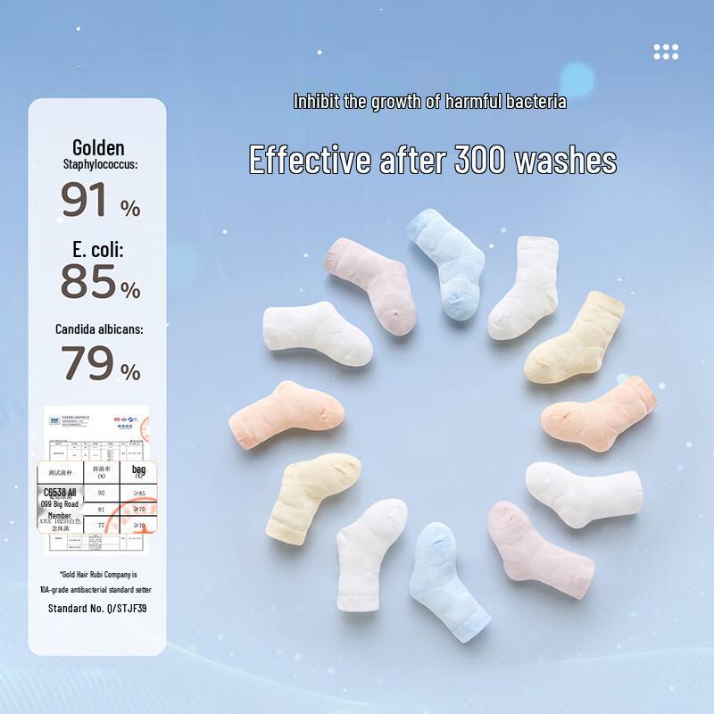 Labi Newborn Antibacterial Baby Socks 3-Pack