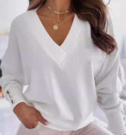 

Women s Printed Stand-up Collar Ramie Shirt Top XL білий