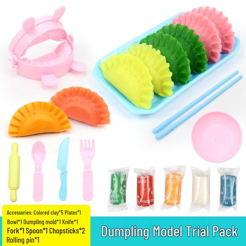 Non-toxic Piggy Noodle & Ice Cream Playset for Kids – Play-Doh Clay Molds & Toy Set for Girls