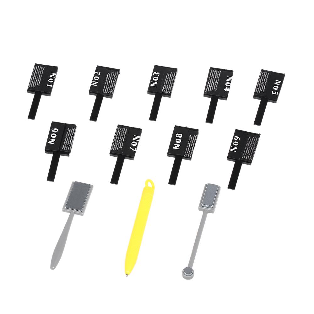12 stycken 3D-magnetstickset Magnetisk kattöga-penna ritning vertikal pinne för UV-gellack Magical N