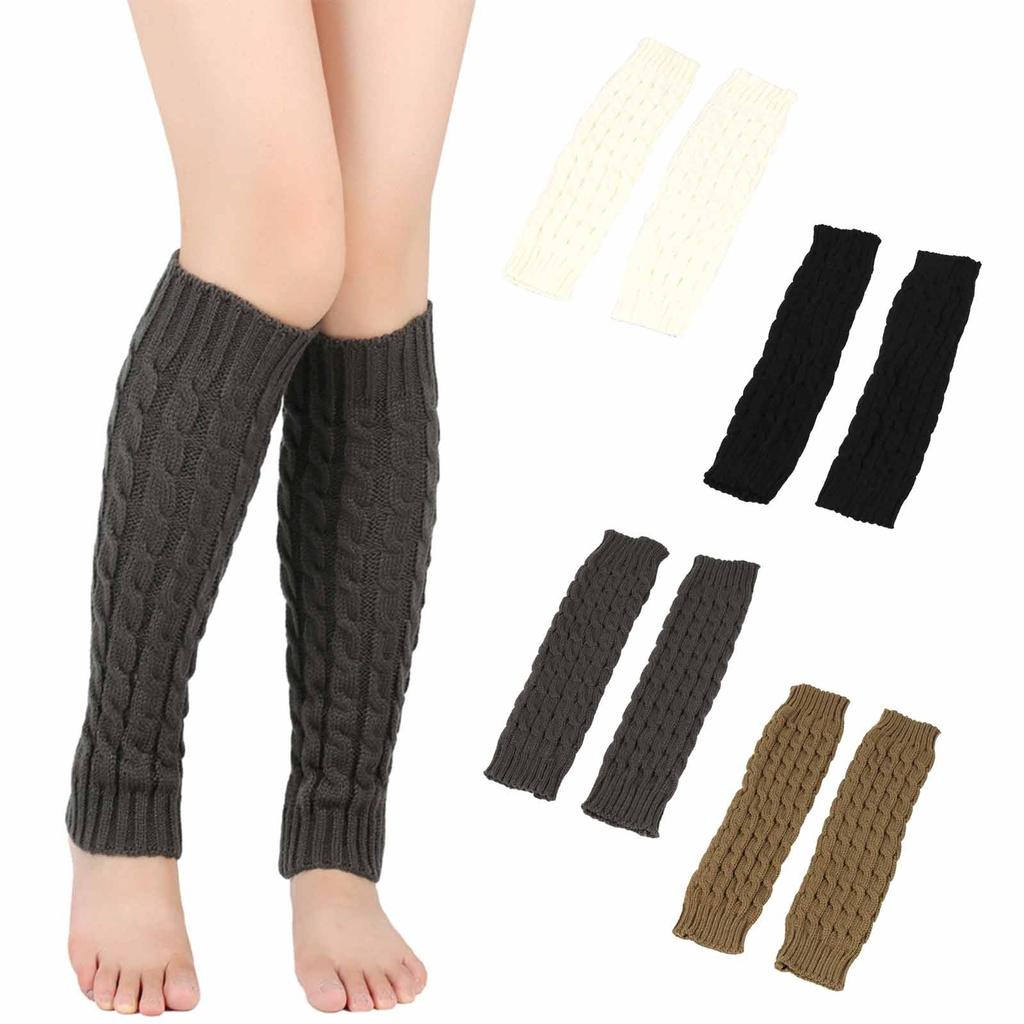 Fashion Women Winter Warm Leg Warmers Knitted Crochet Long Socks