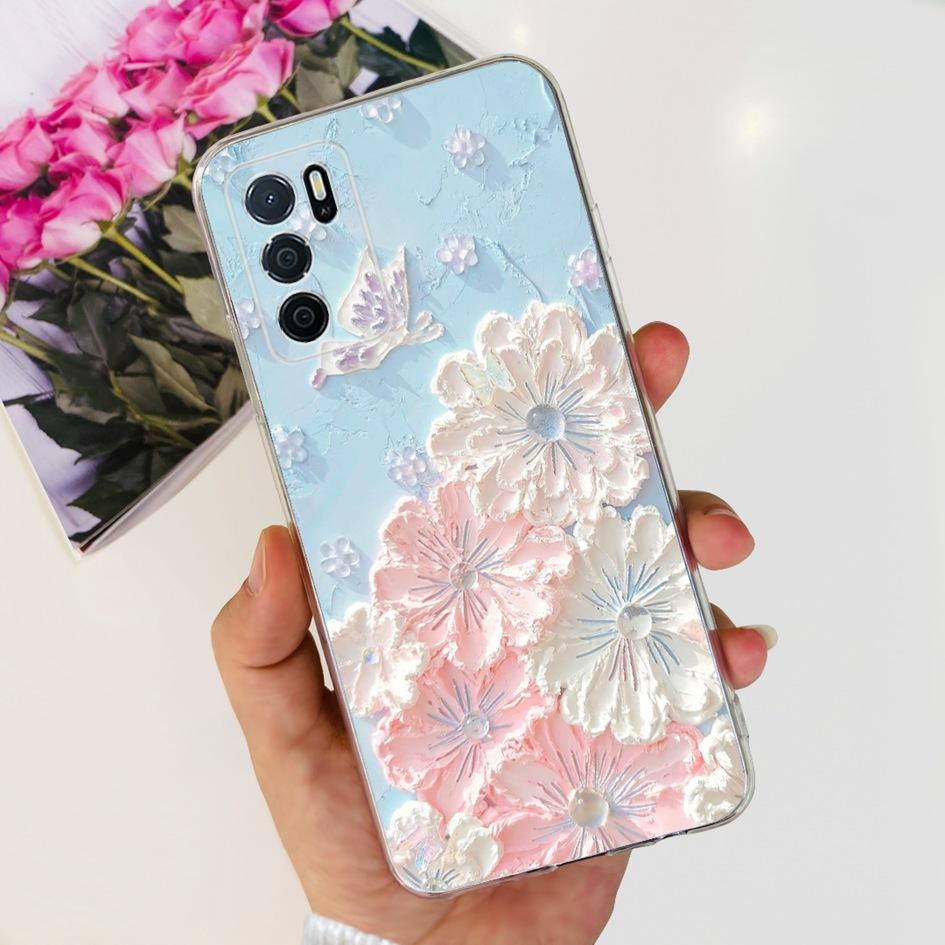 For OPPO A54S Case CPH2273 Back Cover Luxury Marble Cartoon Soft Silicone Phone Case For OPPO A16 CPH2269 A16S CPH2271 Funda New