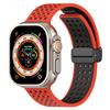 KALEBOL Magnetic Silicone Strap for Apple Watch Series 10 9 8 7 SE 6 5 4 3 2 1 42mm 41mm 40mm 38mm Dual Color Watch Band