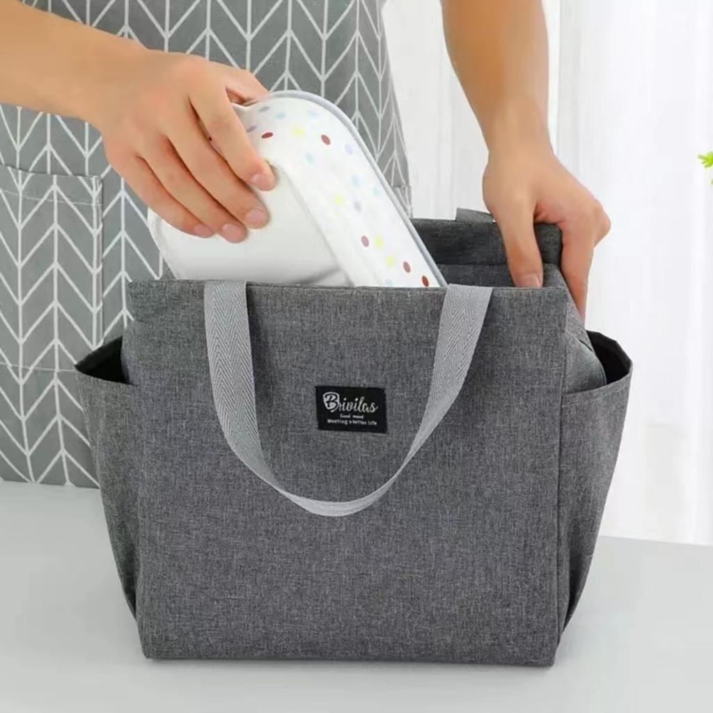 Large Capacity Cooler Bag Waterproof Oxford Portable Zipper Thermal Lunch Bags For Women Lunch Box Picnic Food Bag