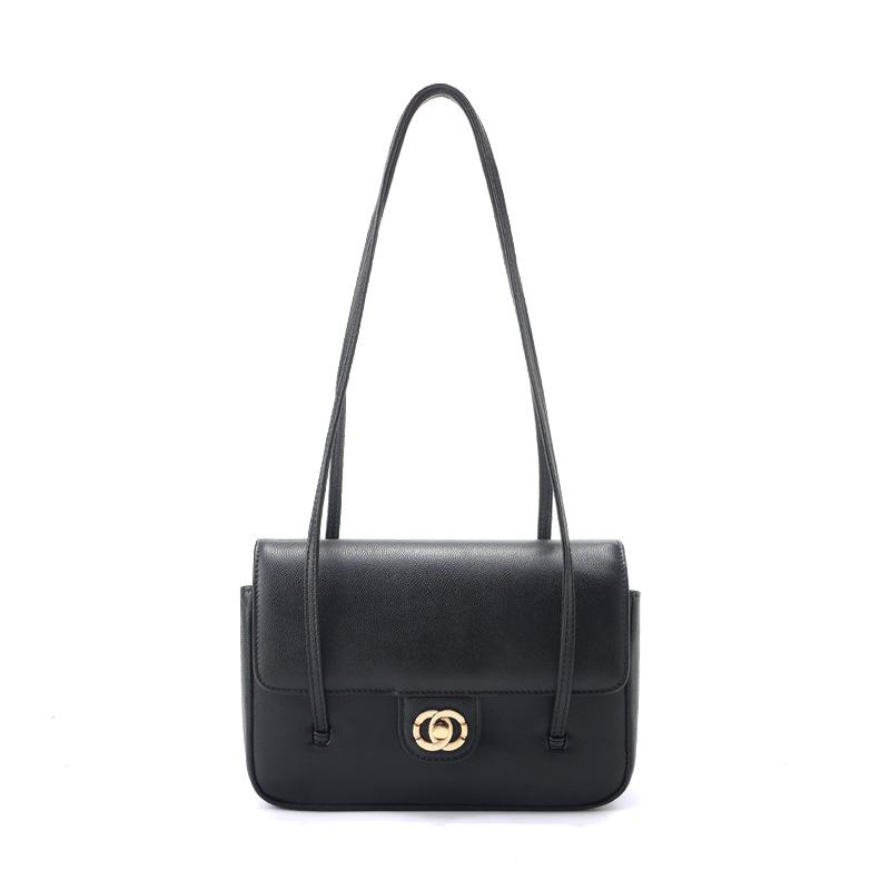 Caviar First-Layer Cowhide Armpit Bag, High-End