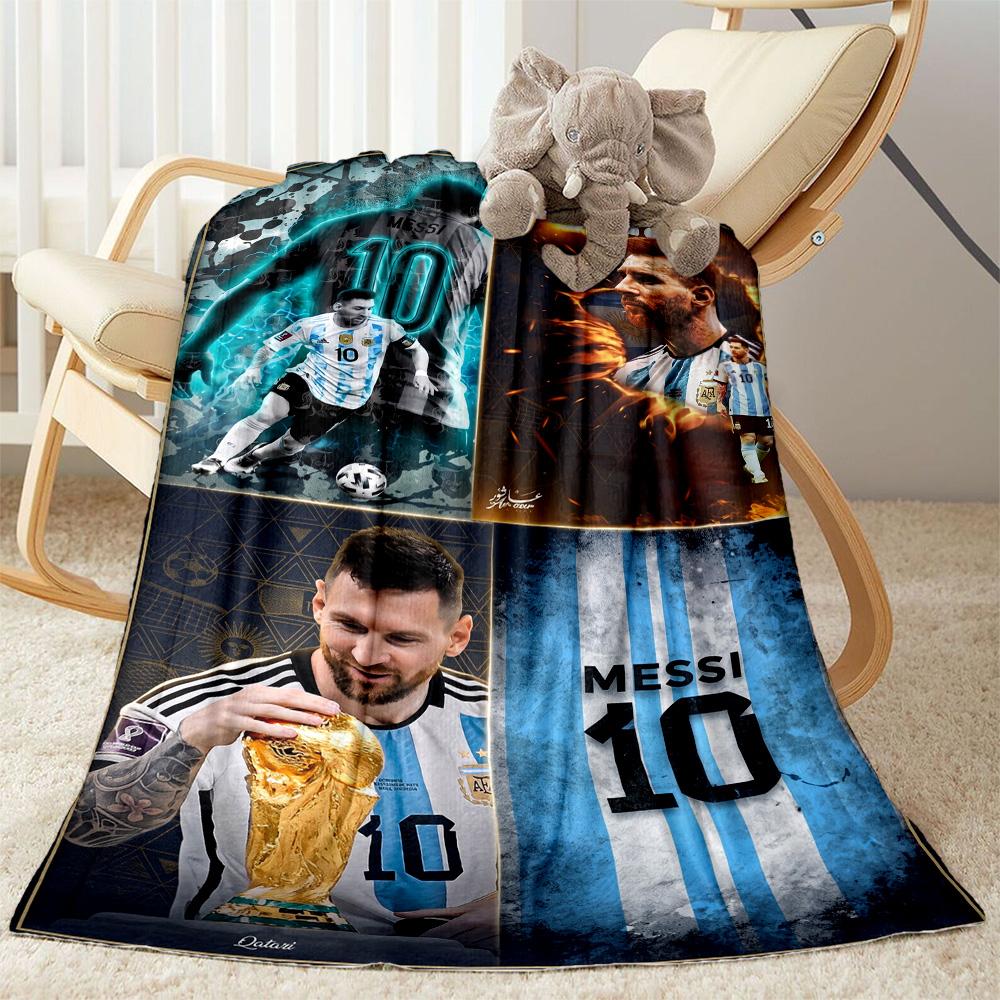 Messi 595 Blanket Soft & Cozy Perfect for Livingroom Office Chair Sofa for All Seasons Digital Print Best Holiday Gift for Friends Family