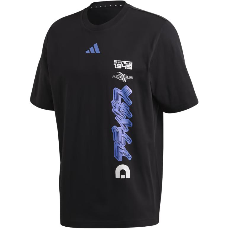 

Adidas однотонная фирменная футболка с логотипом и круглым вырезом, мужские топы, черная GI6394 XXL