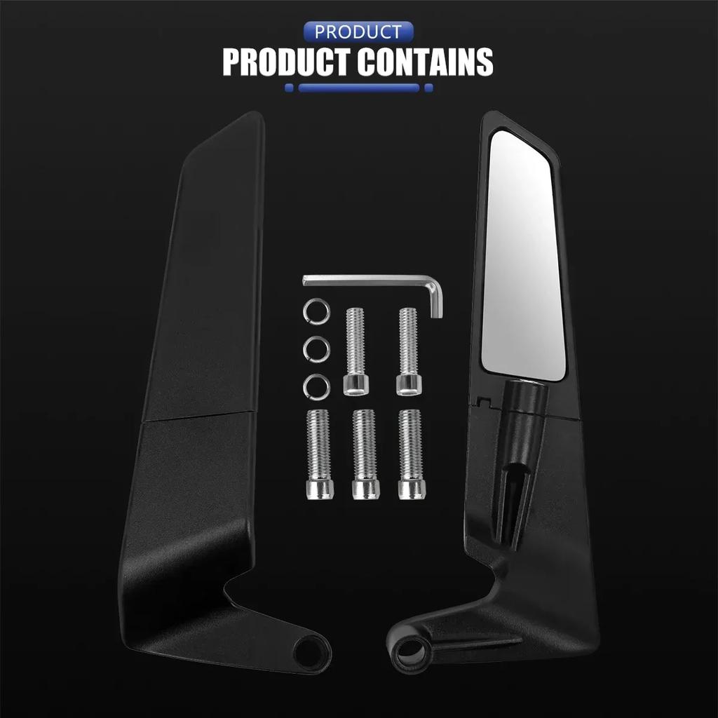 Motorcycle Side View Mirror For Kawasaki Z1000 Z900 Z800 Adjustable Rearview Mirror; Aerodynamic Rearview Mirror