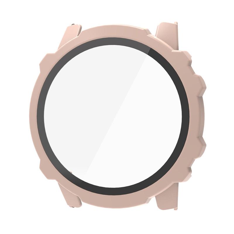 

Glass+Hard Case for Amazfit Falcon Screen Protector Tempered Glass Anti-scratch Bumper Protection Cover Case Shell Accessories for Amazfit Falcon рожевий