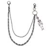 Metal Jeans Chain with Skull Pendant Charm Waist Chain For Fashion Punk Rock Hiphop Street Wear Waist Accessories