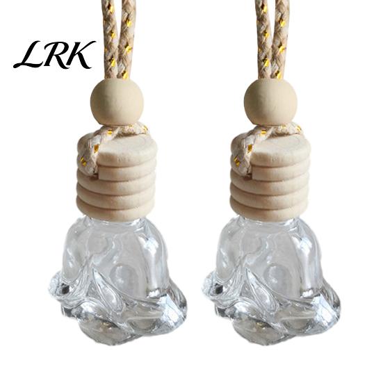 Decorative Hanging Air Freshener Car Perfume Bottle Pendant, Creative Diffuser Ornament for Vehicle, Portable Essential Oil Holder, Interior