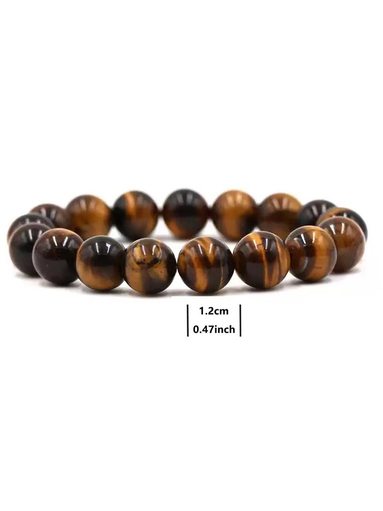 Retro Bracelet Tiger'S Eye Stone 10Mm Different Sizes Men'S Bracelet Stone Bracelet