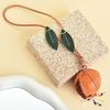 Bag Pendant Imitation Leather Hand-Stitched 3D Pomegranate Design Key Chain Wear-Resistant Bag Accessory