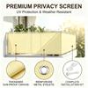 Balcony Privacy Screen, Outdoor Sunshade Fabric, Garden Fence Cover, Apartment Railing Protector with Rope Tie-Downs - Beige