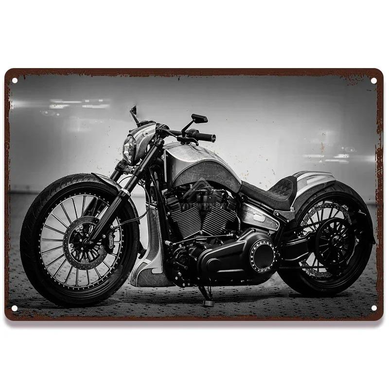 Vintage Amerikanischer Klassiker Motorrad Blechschilder Heim Wanddeko Metallschild Garage Man Cave Bar Dekorative Teller Poster