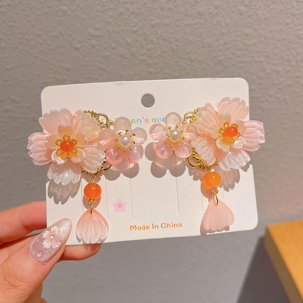 Chinese Style Hanfu Hairpin Set for Girls - Includes Hair Clips, Swaying Tassels, and Butterfly Accessories