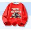 Off Road Cartoon Car Print Graphic Tops for Women, Spring Autumn Women's Long Sleeve Pickup Truck Tees
