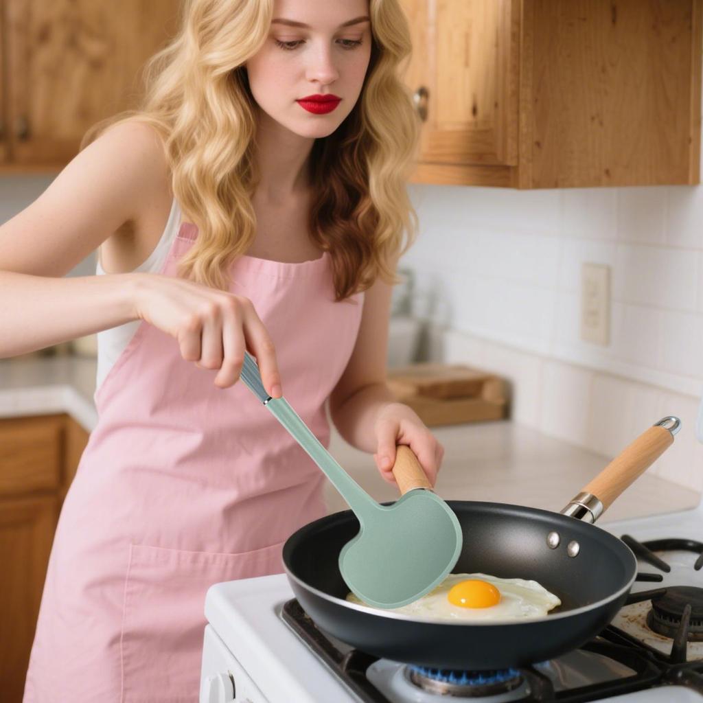 Silicone Spoons For Cooking Mushroom Shaped Non-stick Baking Spatula Kitchen Utensils Gadgets For Dining Serving Picnic Party
