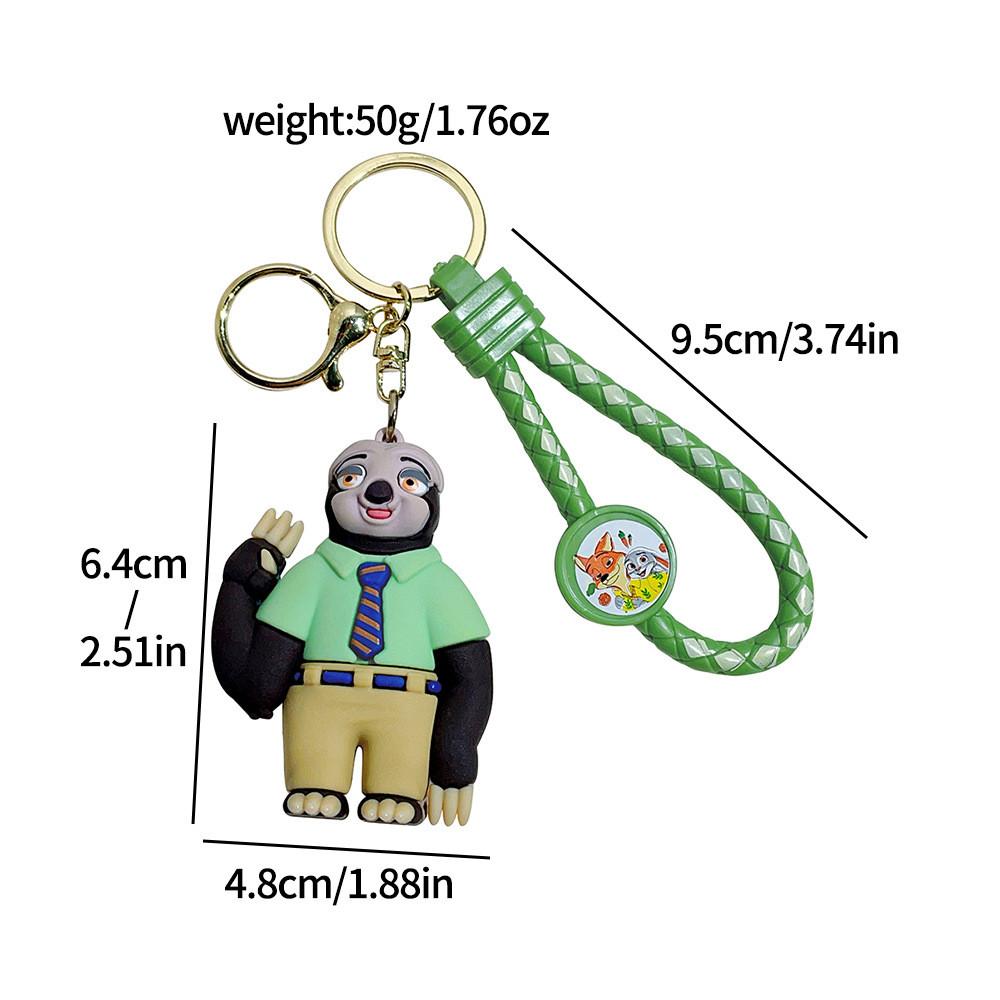 2024 Cute Silica Gel Keychain From Zootopia Cartoon Character For Kids And Collectors