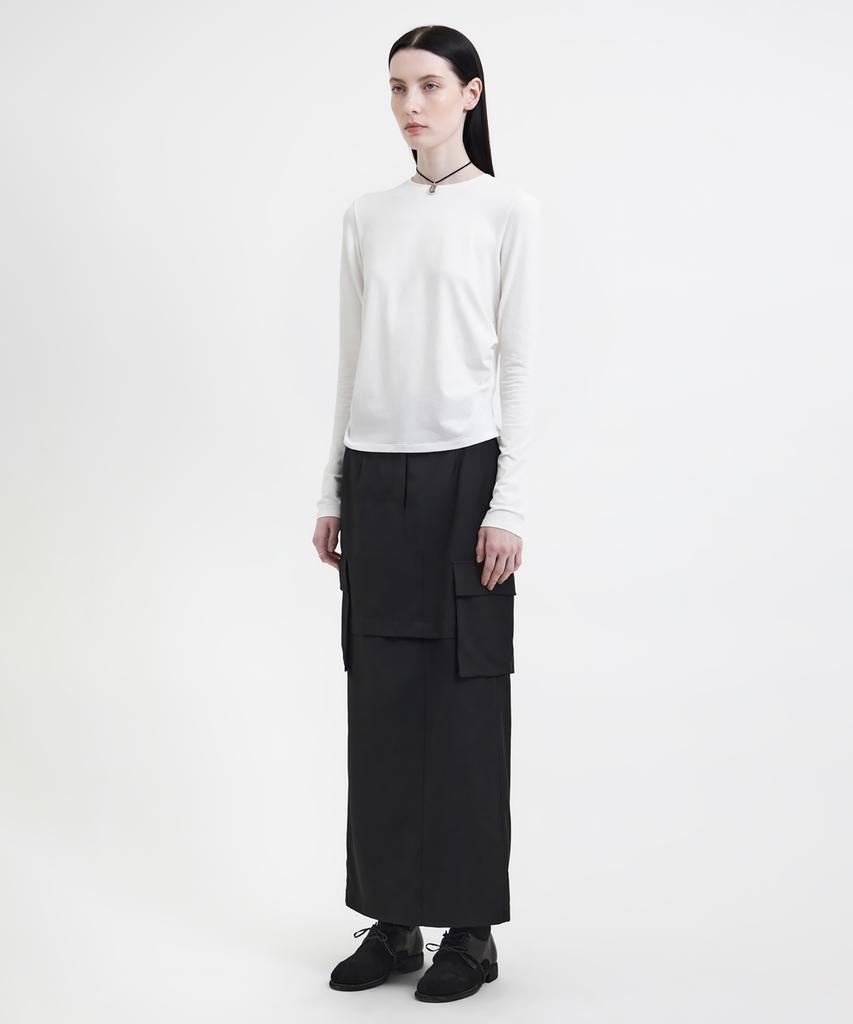 YOUTH Cargo Maxi Skirt - Black