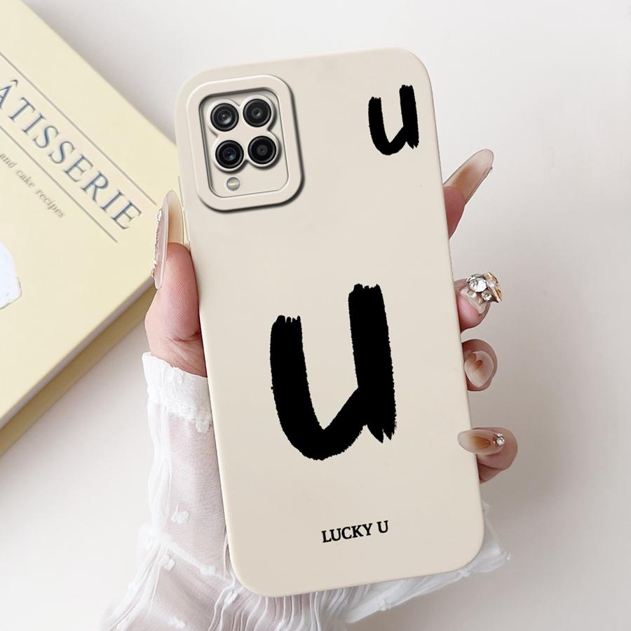 Für Samsung Galaxy A12 M12 F12 Hülle für A125F Weiches Silikon Hülle Buchstabe Bemalt Stoßfest Fundas für SamsungA12 M 12 Abdeckung