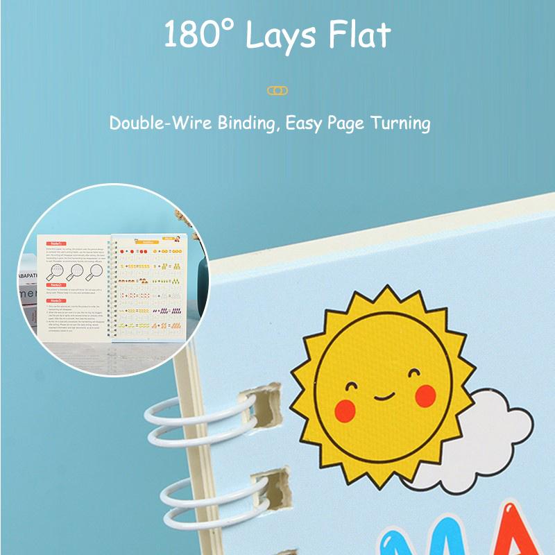 Preschool Grooved Handwriting Practice Book, Reusable Grooved Writing Books,Handwriting Book Practice For Kids