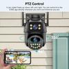 New EU 4K 8MP WIFI PTZ IP Camera Dual Lens With Dual Screen Ai Human Auto Tracking Color Nightvision ICsee Outdoor Surveillance Camera