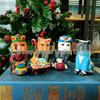 Festive Royal Kitten Family Resin Sculpture – Creative Christmas Ornament