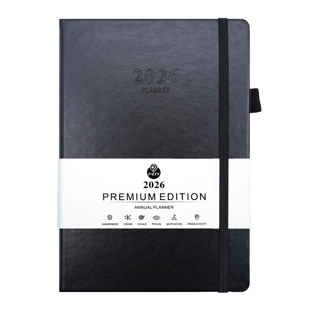 English 2026 Schedule Planner Notepad 12 Months 365 Days Efficiency Notebook  Office Supplies