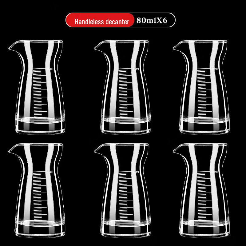 Handmade Glass Baijiu Decanter and Shot Glass Set