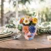 Face Planter Colorful Resin Abstract Face Planter Pots With Rose Eyes Quirky Succulent Planter For Indoor Outdoor Plants Flower