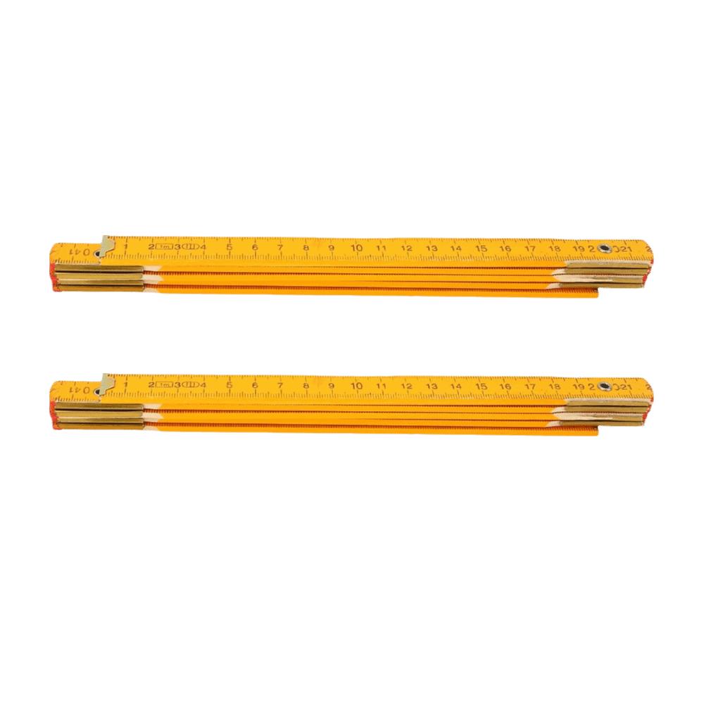 2pcs Five Fold Design Folding Yard Stick Portable Design Folding Measuring Stick For Carpenter