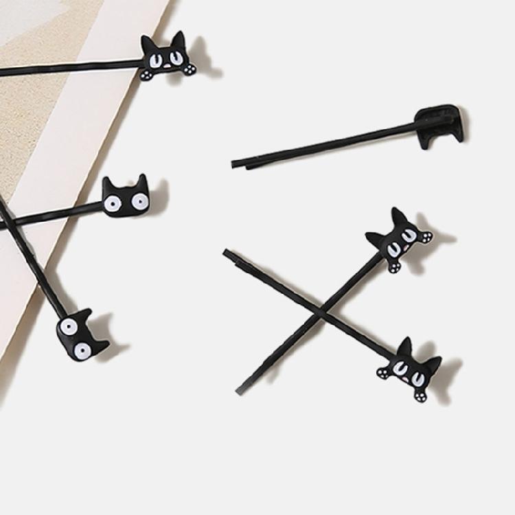 Simple Black Cats Hair Clip for Women Girl Lovely Cats Hairpin Hair Styling Barrettes for Various Hair Type and Occasion
