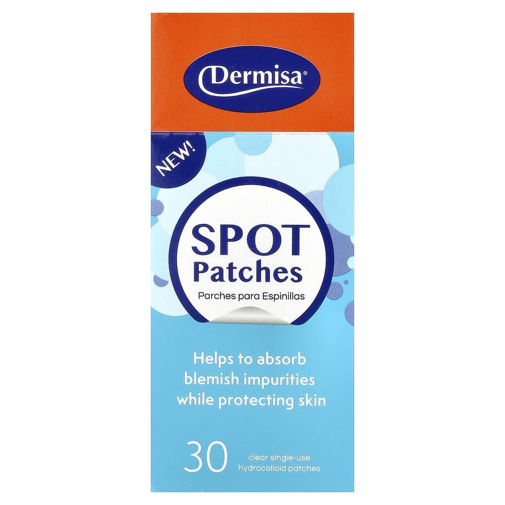 Dermisa Spot Patches, for All Skin Types, 30 Disposable Transparent Hydrocolloid Patches