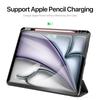 DUX DUCIS Domo Series for iPad Air 13 (2025)/(2024) Case Tri-Fold Stand Leather Smart Tablet Cover with Pencil Holder