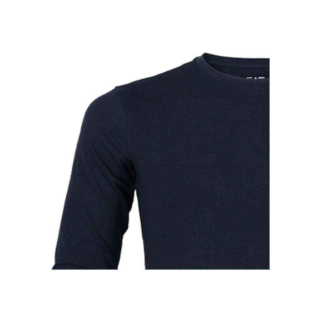 Emporio Armani EA7 Solid Color Crew Neck Long Sleeve T-Shirt Men Tops Blue 8NPT55PJM5Z1578