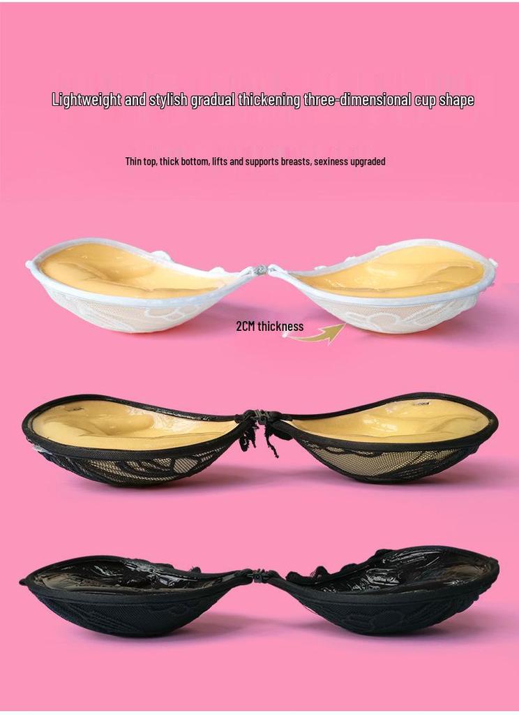 Pasties Seno in Silicone con Pizzo Ispessito e Laccetti per un Sollevamento Potenziato