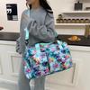 Fashion short-haul travel bag, portable travel bag, large-capacity storage bag, shoulder bag, women's sports yoga fitness bag.